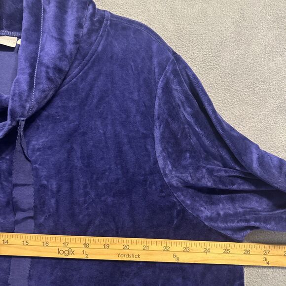 NWT Chicos Zenergy Velour Funnel Neck Tunic Sweatshirt Size 4 (20/22) Purple - Picture 8 of 8